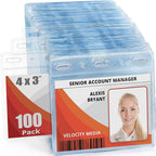 Mifflin-USA Card Protector Quick Load Horizontal No Zipper Name ID Badge Holder by MIFFLIN