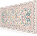 iCasso Pink Floral Desk Mat, Desk Pad, XXL Large Mouse Pad, Anti-Slip Big by iCasso