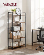 VASAGLE 5-Tier Bookshelf, Bookcase - Image 4