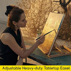MEEDEN Heavy-Duty Tabletop Studio H-Frame Wooden Easel- Solid Beech Wood - Image 6
