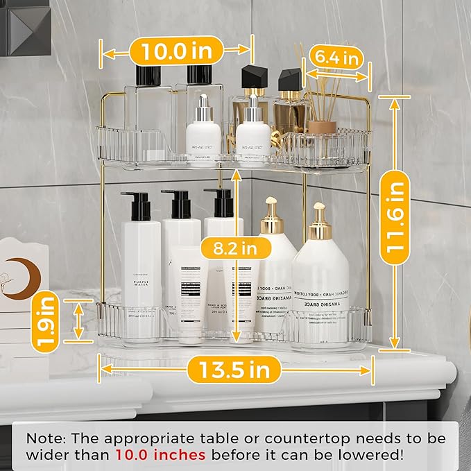YCIA&DONE Corner Bathroom Counter Organizer, Makeup Organizer - Image 6
