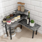 Homode Kitchen Countertop Organizer, 3 Tier Corner Shelf Bathroom Counter by Homode