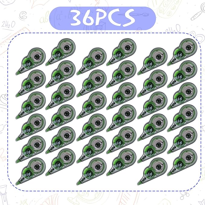 Yexiya 36 Pieces Correction Tapes Original Correction Wide Eraser Applicator - Image 4