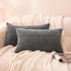 Amazon Basics Chenille Throw Pillow Covers, Home Decor Lumbar Cushion Cover by AmazonBasics