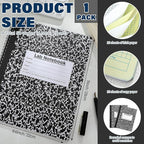 Affrolling 1 Pack Carbonless Lab Notebook Carbon Copy 8.5'' x 11'' 25 Sets of - Image 2