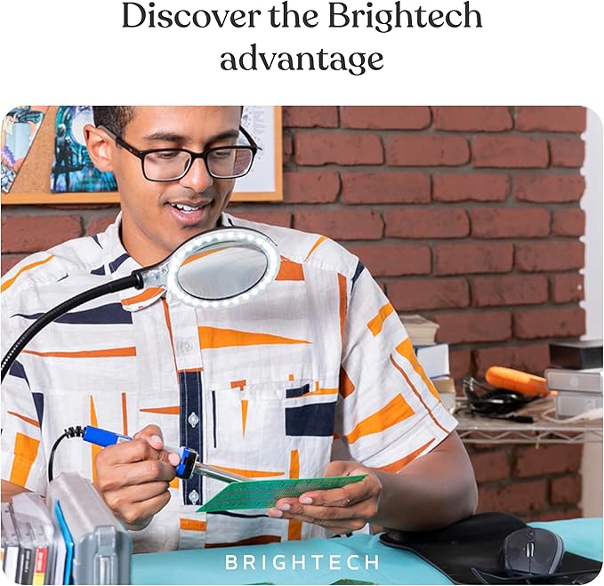 Brightech LightView Pro Flex 2 in 1 Magnifying Desk Lamp, 2.25x Light Magnifier - Image 9