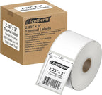 2.25" x 3" Thermal Labels | 4 Rolls | 2100 Labels | fits Zebra, Offnova Thermal by EcothermProducts