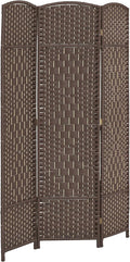 HOMCOM 3 Panel Room Divider, Hand-Woven Freestanding Wall Partition by HOMCOM