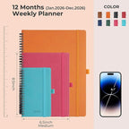 IN-LUXPRO Planner 2026 Daily Weekly and Monthly, 12 Months Spiral Bound - Image 2