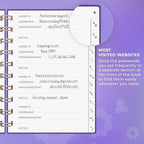 Clever Fox Password Book Spiral – Mini Internet Address & Password Organizer - Image 4