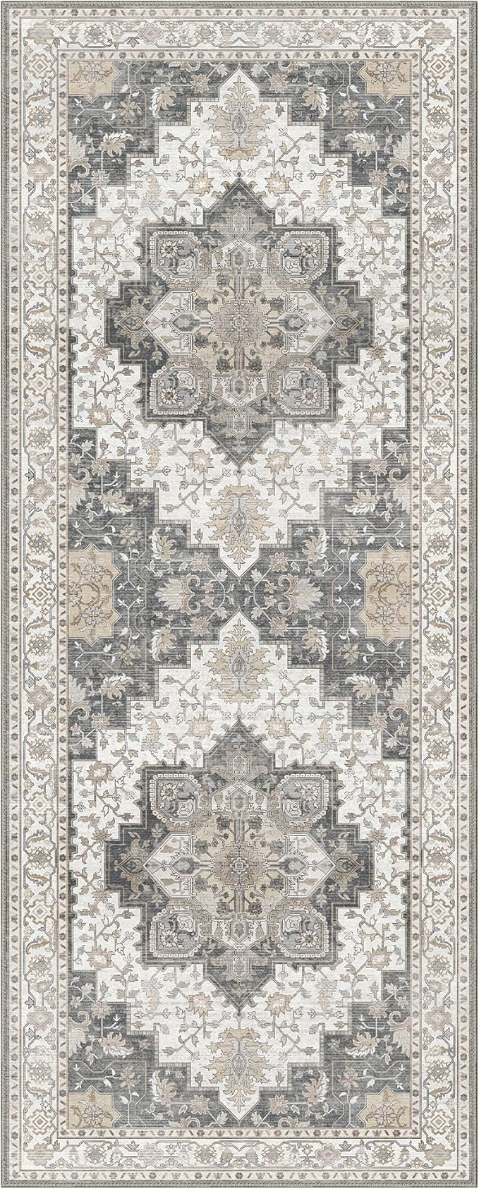 GENIMO 2x10 Runner Rugs for Hallway, Machine Washable Non Slip Vintage Rugs - Image 7