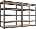 reibii 2 pack garage shelving, 2400lbs each,heavy duty, main product view