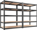 reibii 3 pack garage shelving,5 tier heavy duty, main product view