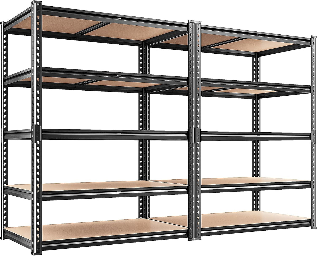 reibii 3 pack garage shelving,5 tier heavy duty, main product view