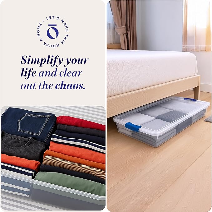 HOMZ 2-Pack Under Bed Storage, 60 Quart, and Towels - Image 6