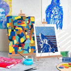 Miratuso Painting Easel, Folding Wooden Tabletop Easel Stand Holds Highest to - Image 8