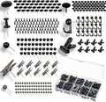 418 Pcs Push Pins Set, 8 Types Black Thumb Tacks by Modpion