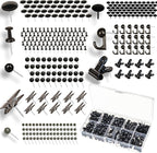 418 Pcs Push Pins Set, 8 Types Black Thumb Tacks by Modpion