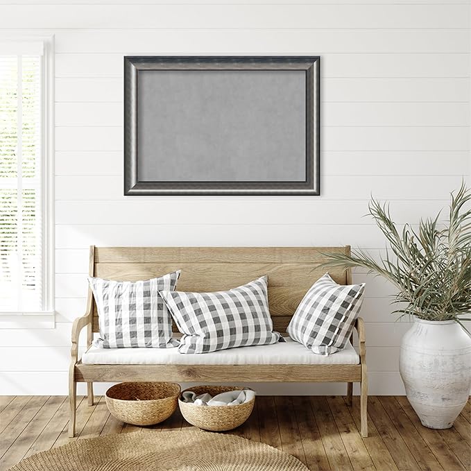 Amanti Art Silver Framed Magnetic Board 30x42 Large Vision Board - Image 4