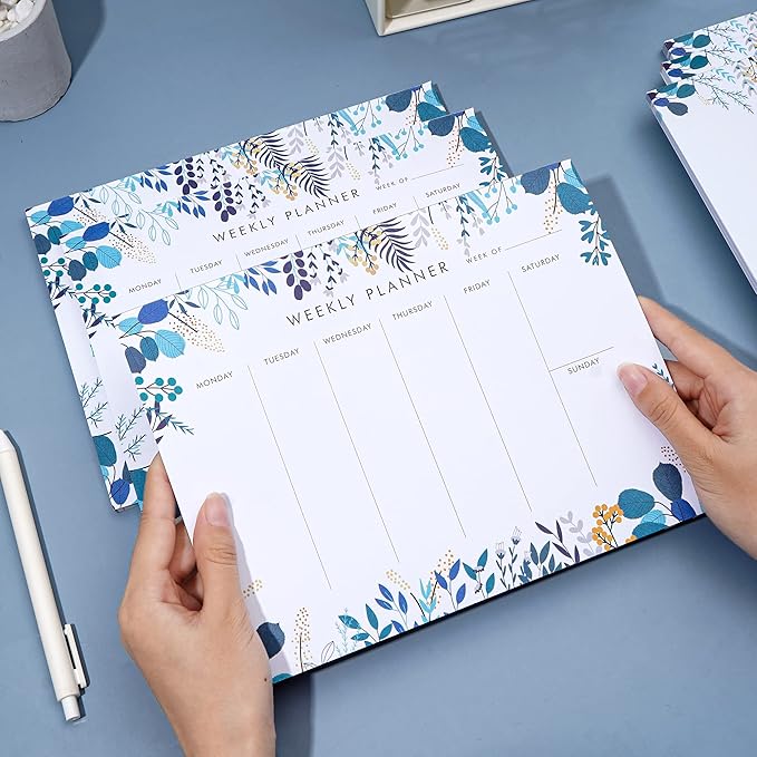 3 Pack Weekly Planner Notepad Tear Off 52 Undated Weekly Calendar Sheets To Do - Image 6