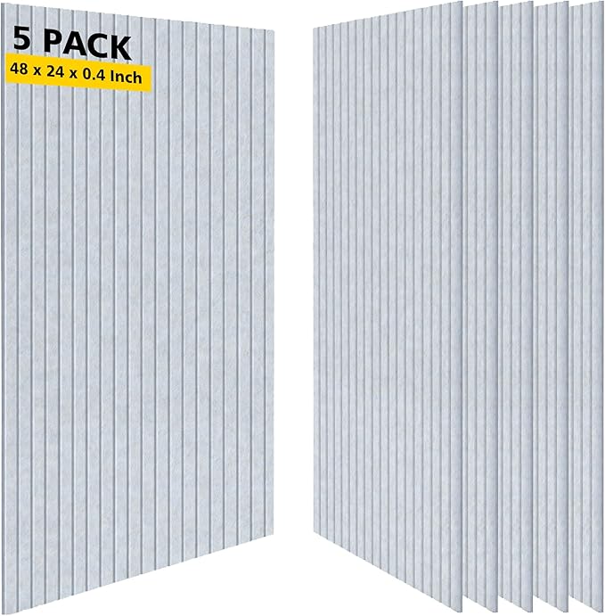 Acoustic Panels, 5 Pack Sound Panels, High-Density Large Acoustic Panels by AUTORIFIC