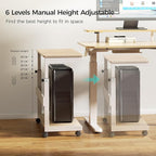 EUREKA ERGONOMIC PC Stand Computer Cart, Height Adjustable Tower Stand 2-Tier - Image 6