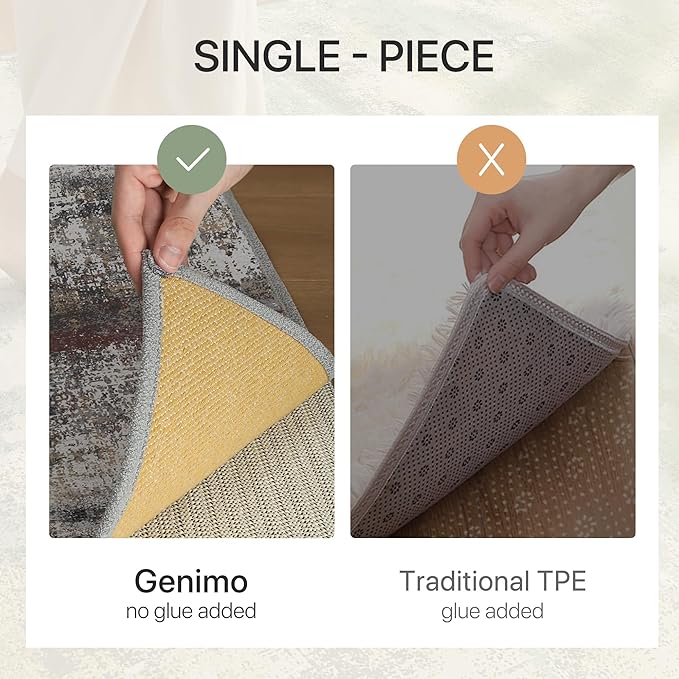 GENIMO No Crease Non Slip 8x10 Area Rugs - Image 4