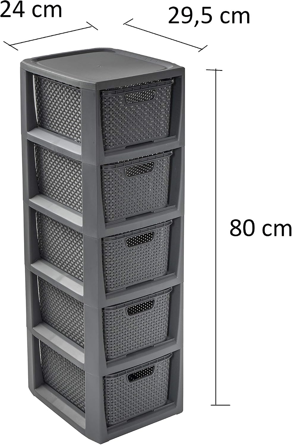 BranQ Home Essential 100% Recycled Plastic PP Ecological Shelf in Rattan Desi...