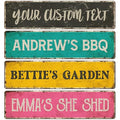 Custom Rustic Sign, Personalized Decor Street Signs, 3x12 Inches, Fade Resistant by SigoSigns