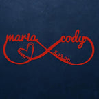 Personalized Valentines Day Metal Wall Sign, Custom Infinity Heart Love Couple - Image 5