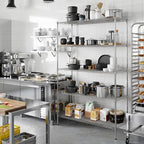 Regal Altair 21" Deep x 54" Wide x 86" Height Wire Shelving Kit | 5-Tier | NSF - Image 7