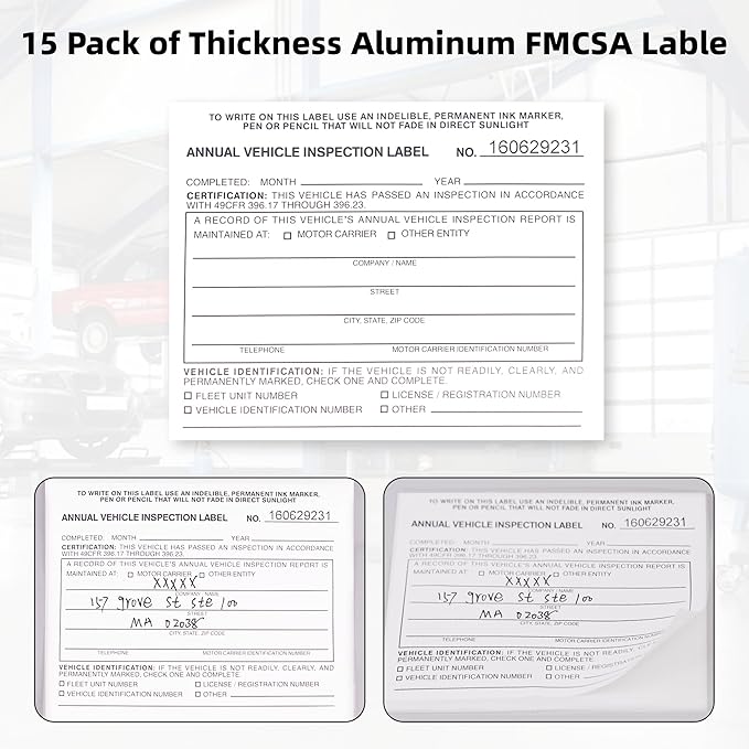 15-Pack Annual Vehicle Inspection Report Form, 3-Ply Carbonless Form and - Image 5