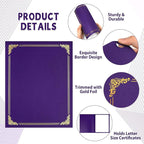 gisgfim 15Pcs Certificate Holders Diploma Covers Single Sided Gold Foil Border - Image 4