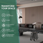 VallisCo 4-Piece Wood Slat Acoustic Panels - Image 4