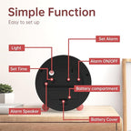 Analog Alarm Clock, 4 inch Super Silent Non Ticking Small Clock - Image 6