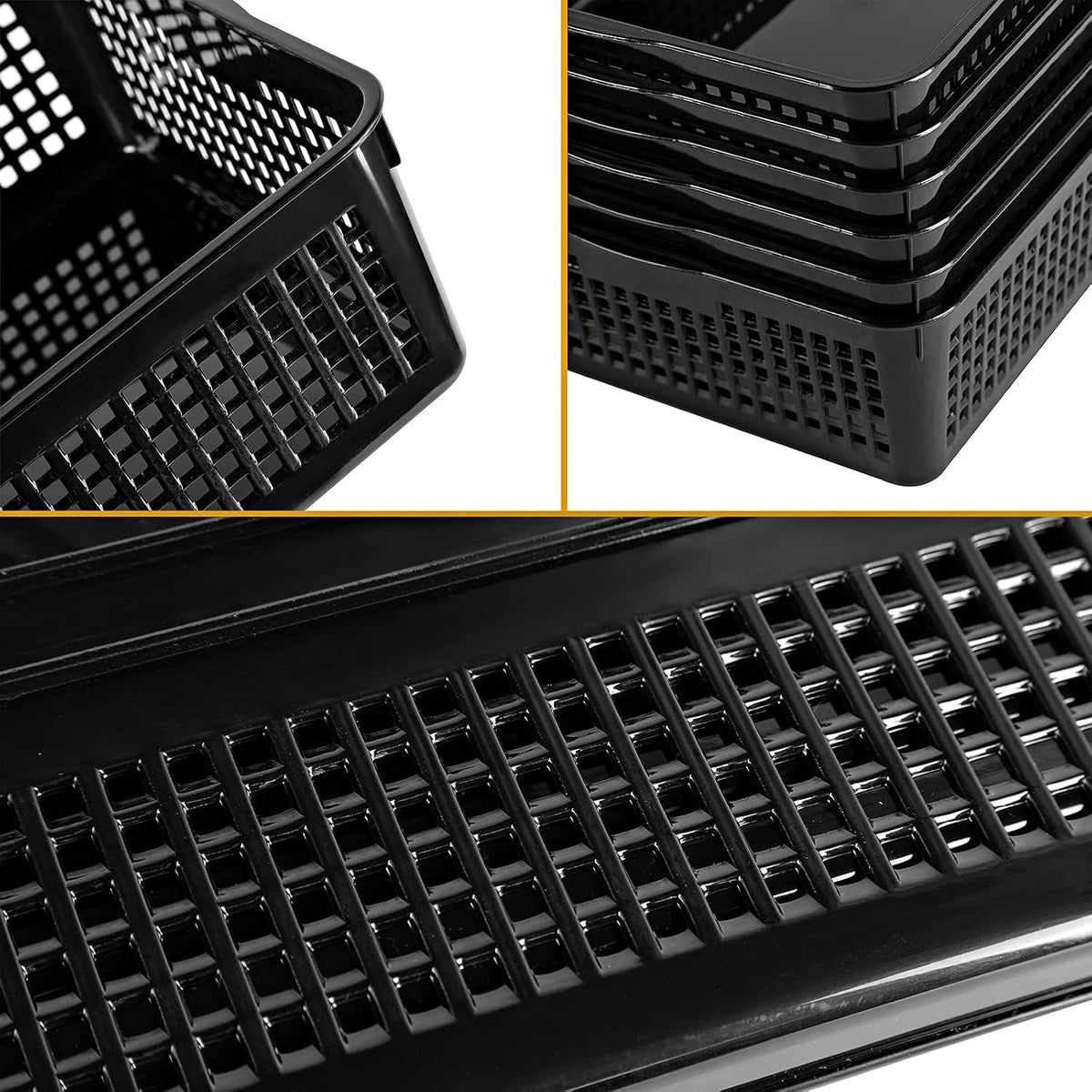 Eslite A4 Size Plastic Storage Basket,Desktop File Paper Letter Organizer Tra...