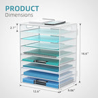 DALTACK 9-Tier Paper Letter Tray Desk Organizer - Image 3