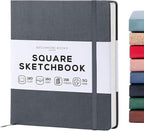 Beechmore Books Square Sketchbook – 8x8 Premium Vegan Leather Bound Large by BeechmoreBooks