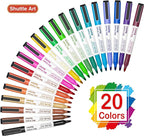 Shuttle Art Magnetic Whiteboard Markers, 20 Pieces Fine Tip and Eraser - Image 2