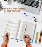 Biuwory Lined Journal Notebook for Women Men, 256 Pages A4 Large Hardcover - Image 5