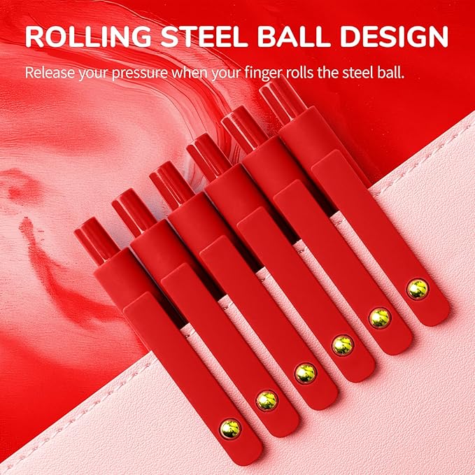 UIXJODO Red Pens, 0.5mm Colored Ink Gel Pens - Image 3