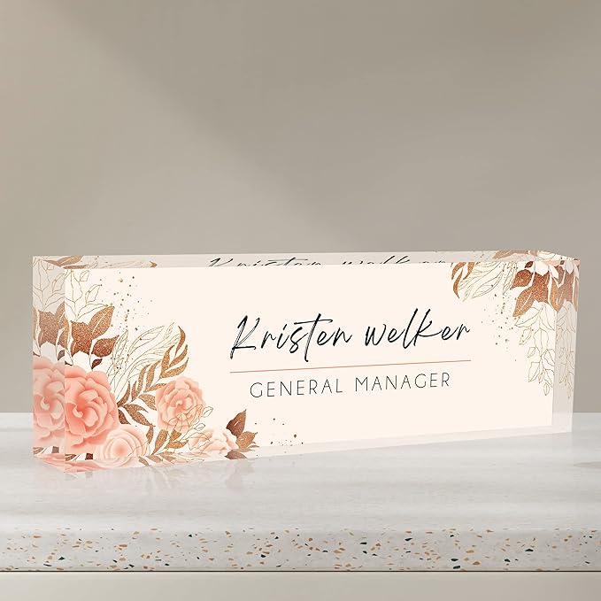 Desk Name Plate Personalized, Custom Name Plates by SalaGraphics