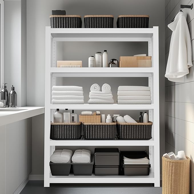 WORKPRO 3000lbs 5-Tier Shelving Unit, Boltless Garage Shelving Unit - Image 2
