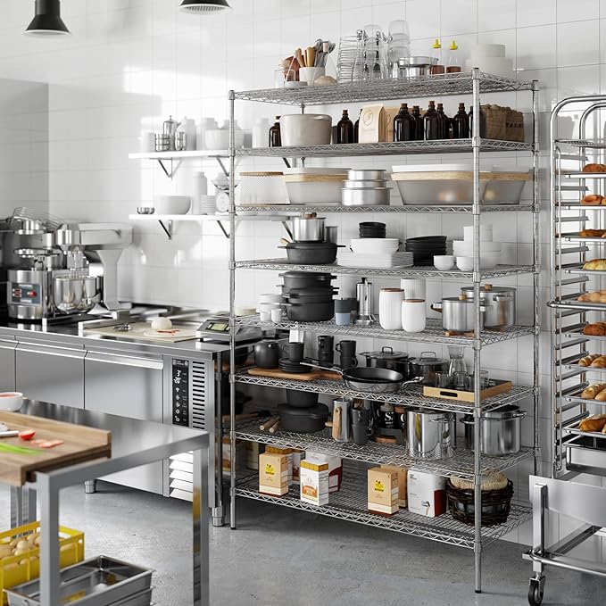 Regal Altair 24" Deep x 54" Wide x 86" Height Wire Shelving Kit | 8-Tier | NSF - Image 4