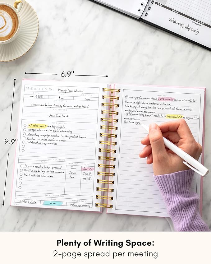 Lamare Meeting Notebook for Work Organization – Perfect Work Notebook for Note - Image 3