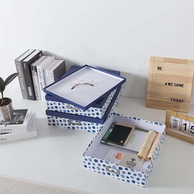 Soul & Lane Blue Spots Decorative Storage Boxes - Image 5