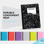 Emraw Composition Notebooks Wide Ruled Paper Bulk, Hard Cover Composition - Image 4