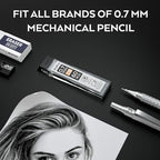 Nicpro 600pcs Mechanical Pencil Refills 0.7 mm, Break Resistant Mechanical - Image 3