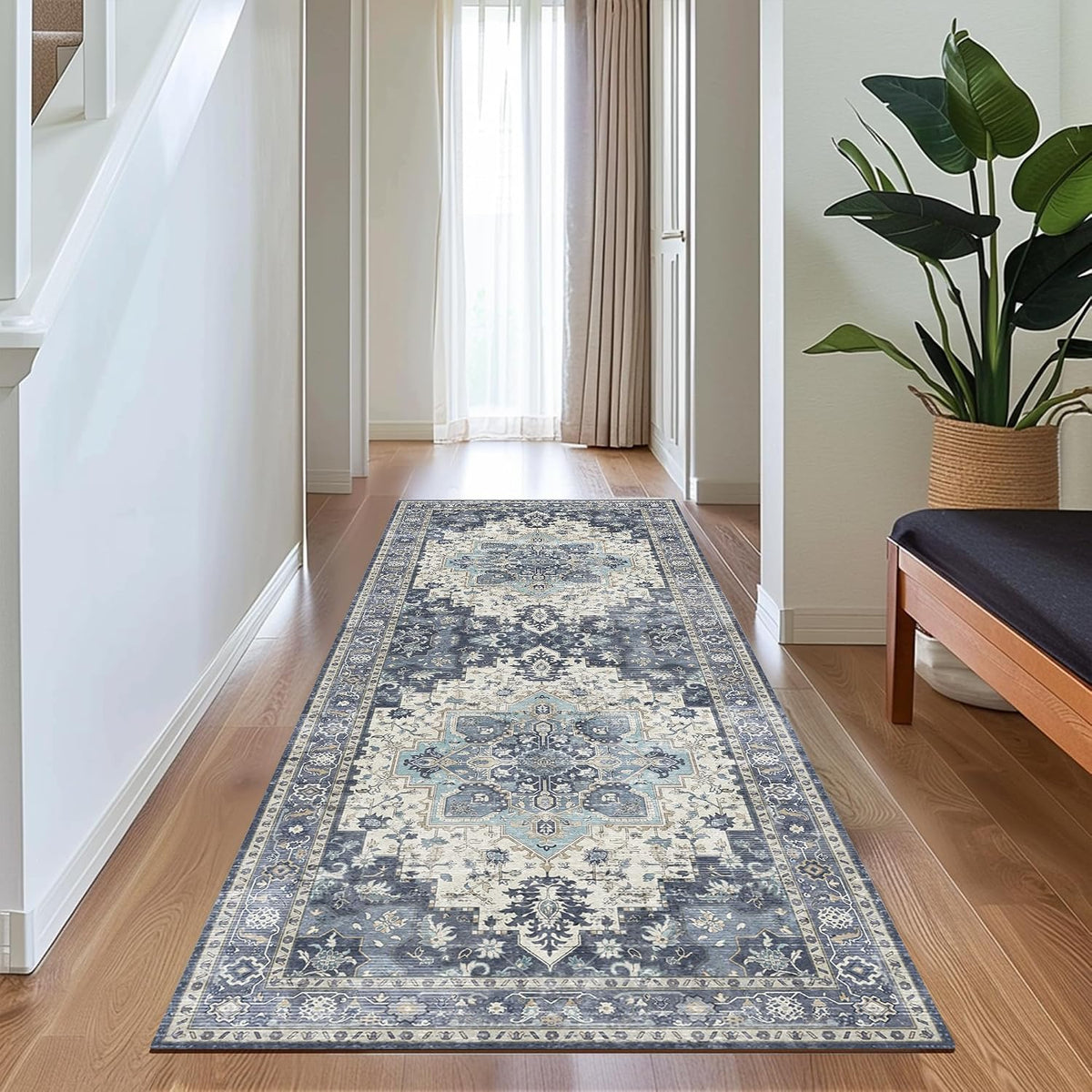 GENIMO 2x5 Runner Rugs for Hallway, Machine Washable Non Slip Vintage Rugs