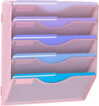 Gawerk 5 Tier Hanging Wall File Organizer, Mesh Mail Paper Orgnization Hanging by Gawerk